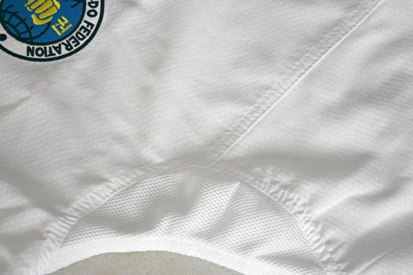 Uniforme de Instructor Maestro TOP TEN ITF - Diamante 1 - blanco, (7.º - 9.º Dan)