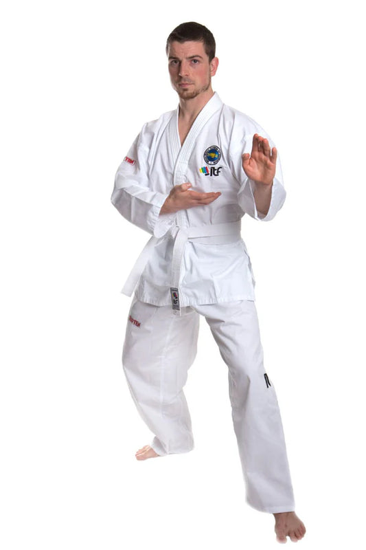 Uniforme de estudiante TOP TEN ITF KYONG - Dobok TKD blanco bordado