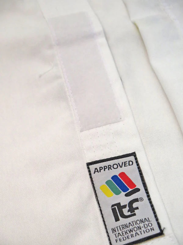 Uniforme de estudiante TOP TEN ITF KYONG - Dobok TKD blanco bordado