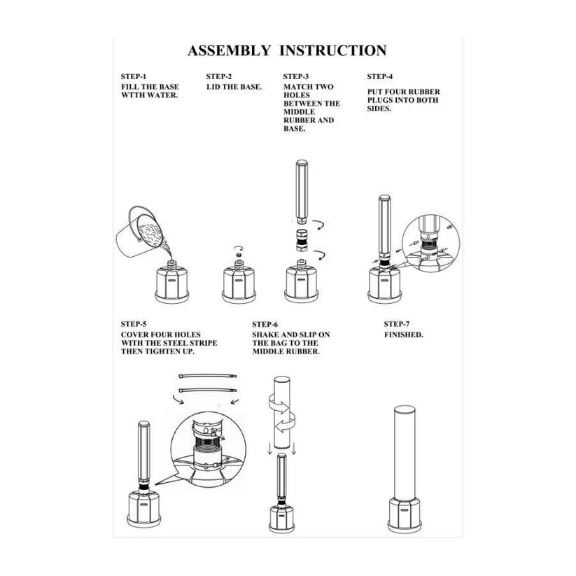 Venum indiscutible Saco de boxeo de pie Flex - Negro/Blanco