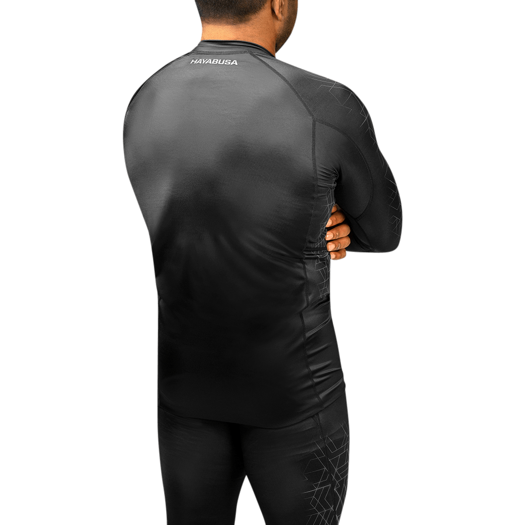 Rashguard manga larga con protección Hayabusa Geo