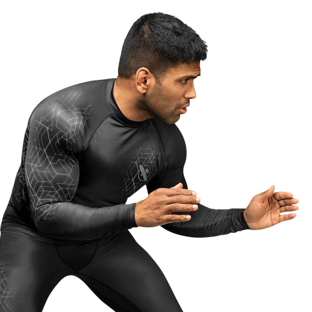 Rashguard manga larga con protección Hayabusa Geo