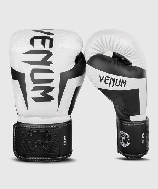 Venum Elite Boxing Gloves - White/Camo