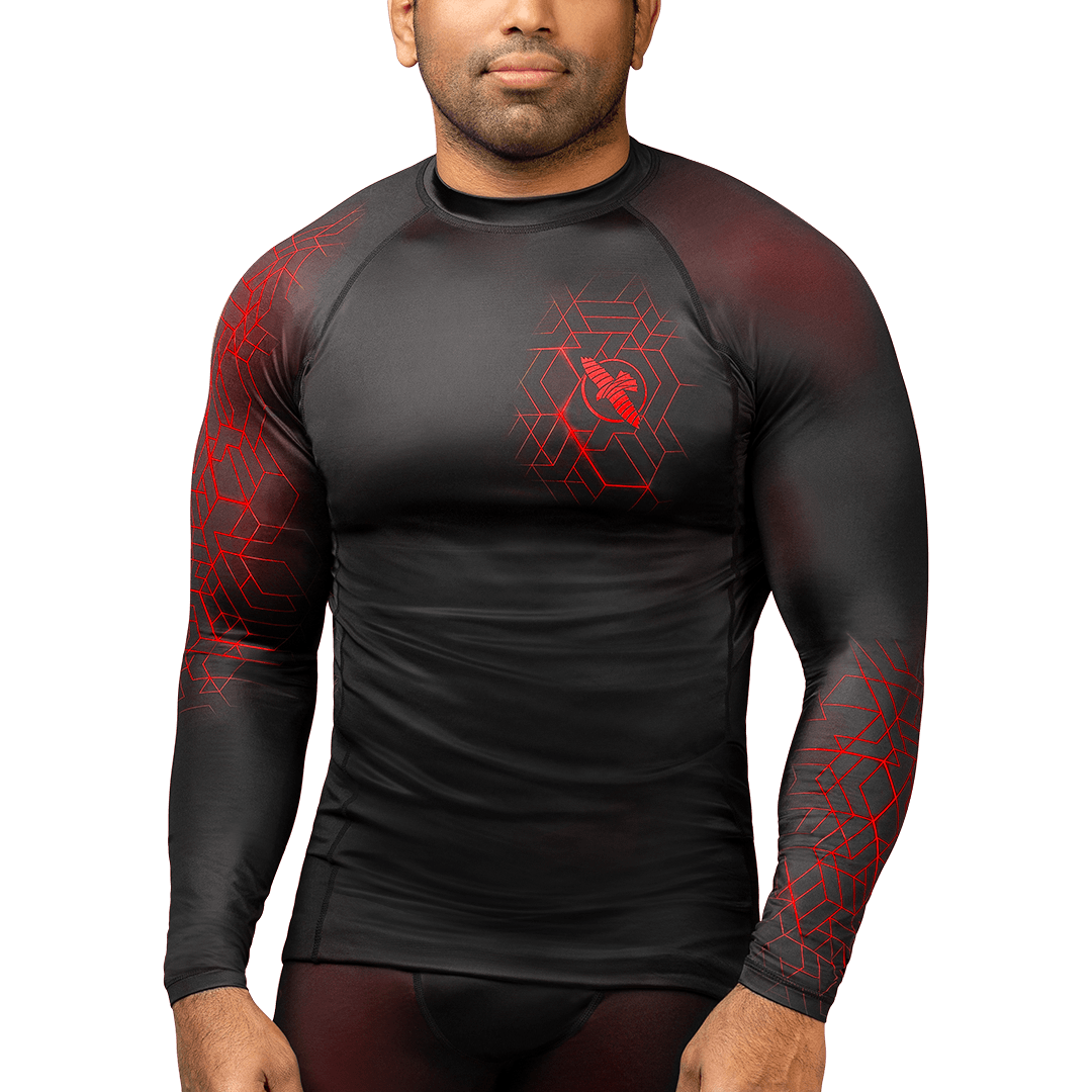 Rashguard manga larga con protección Hayabusa Geo