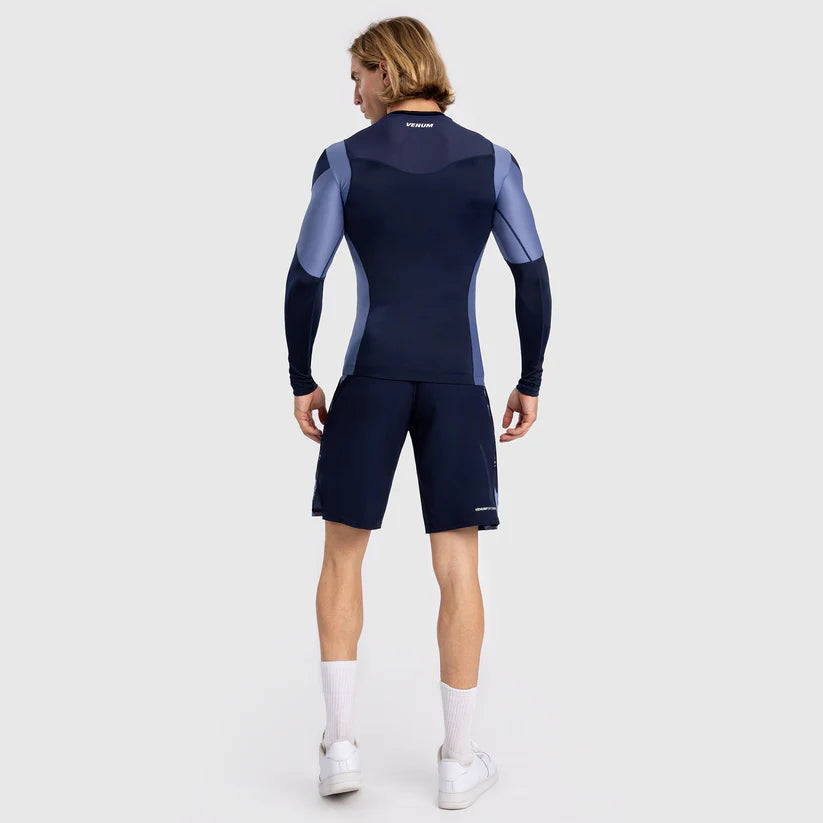 Camiseta de manga larga para hombre - Azul marino/Azul Venum Tempest