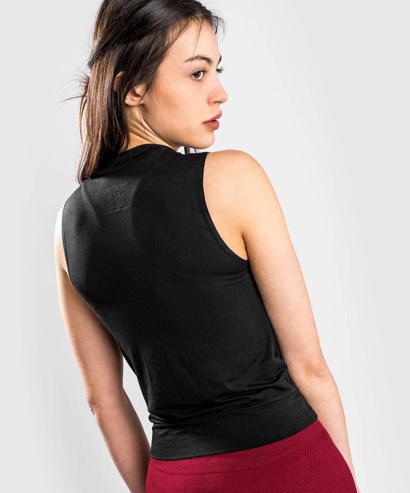 Camiseta sin mangas Venum Glow para mujer, color negro