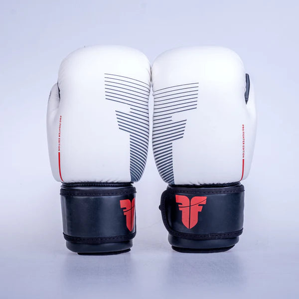 Guantes abiertos Fighter Pro Edition - blanco/negro