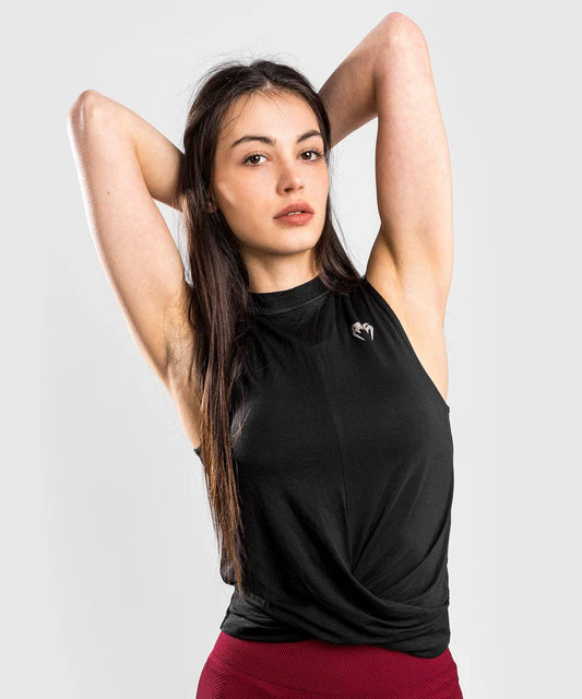 Camiseta sin mangas Venum Glow para mujer, color negro