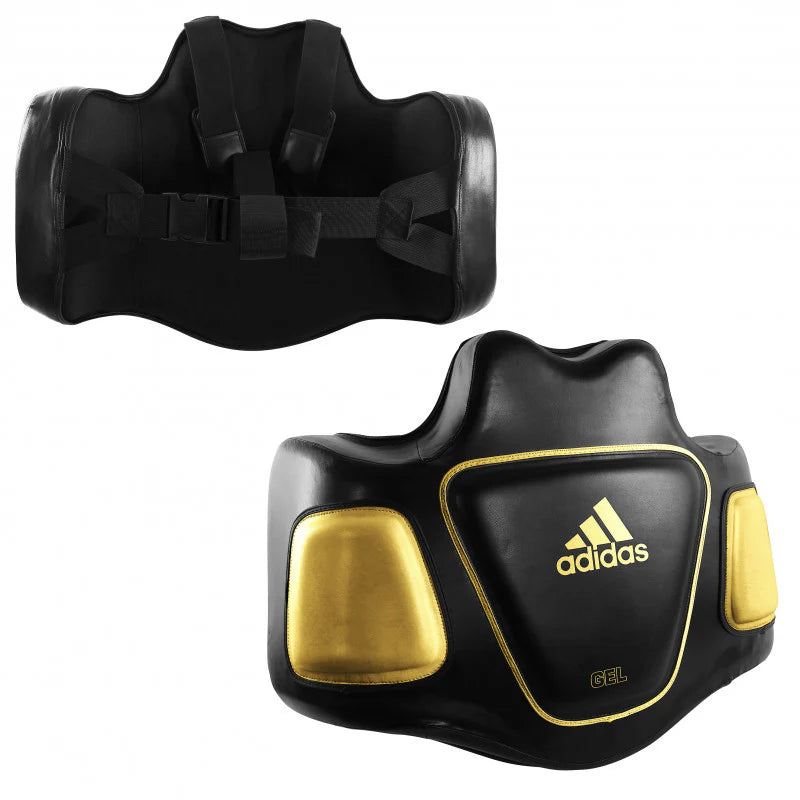 Protector corporal de boxeo Adidas Super - Negro/Dorado