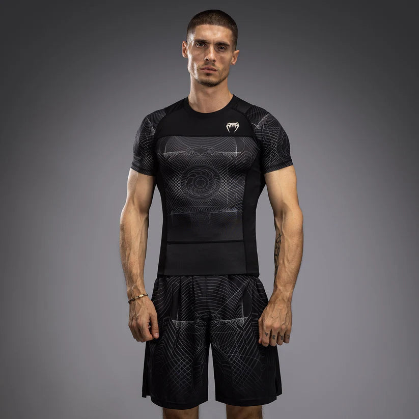 Camiseta de manga corta para hombre - Negro intenso/Arena desértica Venum G-Fit Air