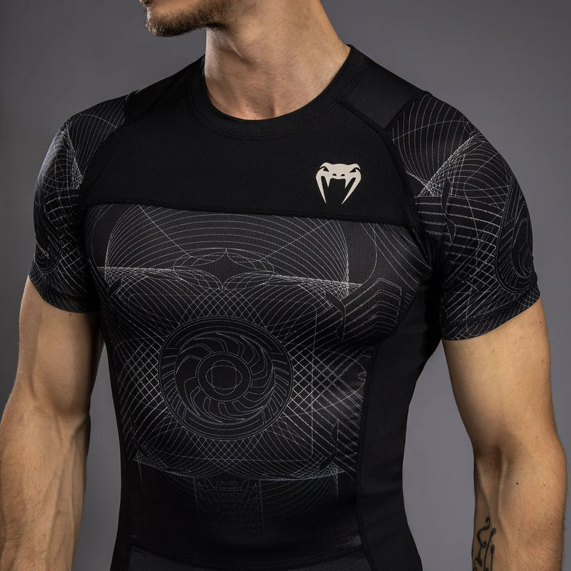 Camiseta de manga corta para hombre - Negro intenso/Arena desértica Venum G-Fit Air