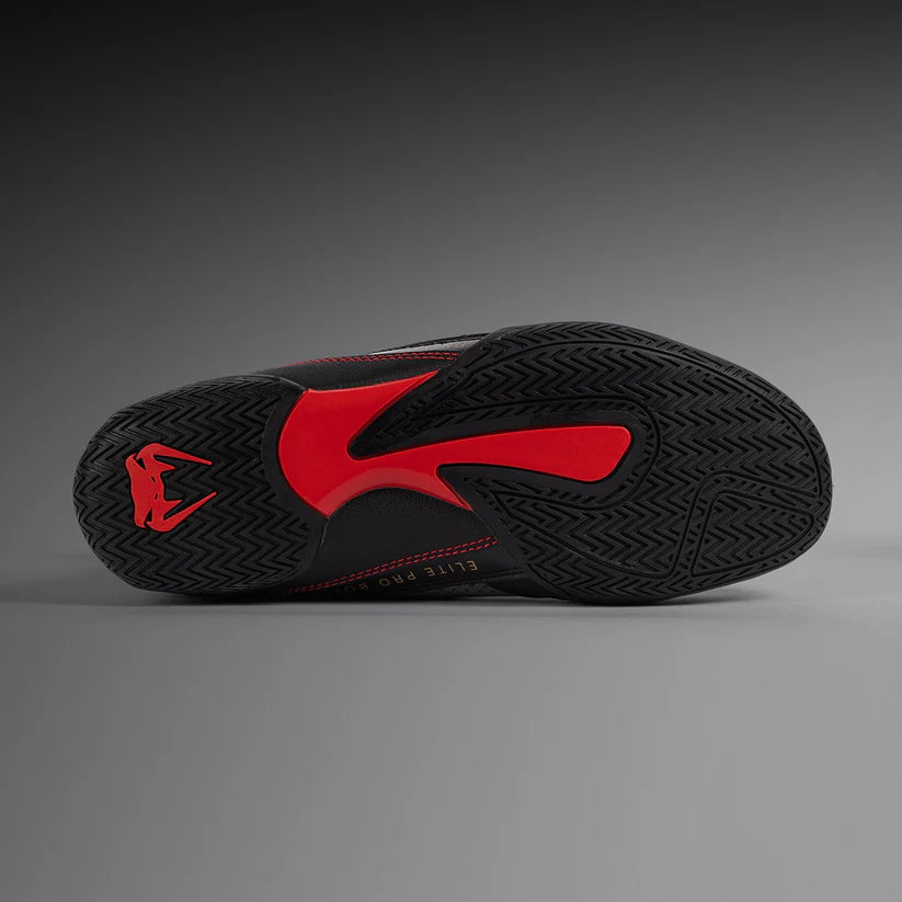 Venum Elite Boxing Shoes - Storm Grey / Gold