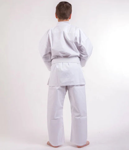 Uniforme de estudiante blanco ligero Hayashi HEIAN - 7 oz SPE aprobado por la WKF