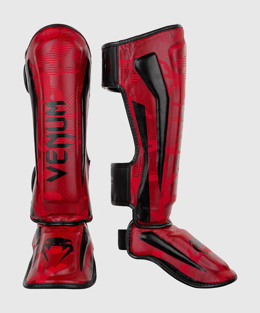 Espinilleras Venum Elite - Rojo Camo