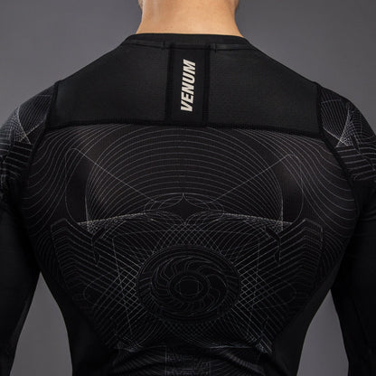 Camiseta de manga larga para hombre - Negro intenso/Arena desértica Venum G-Fit Air