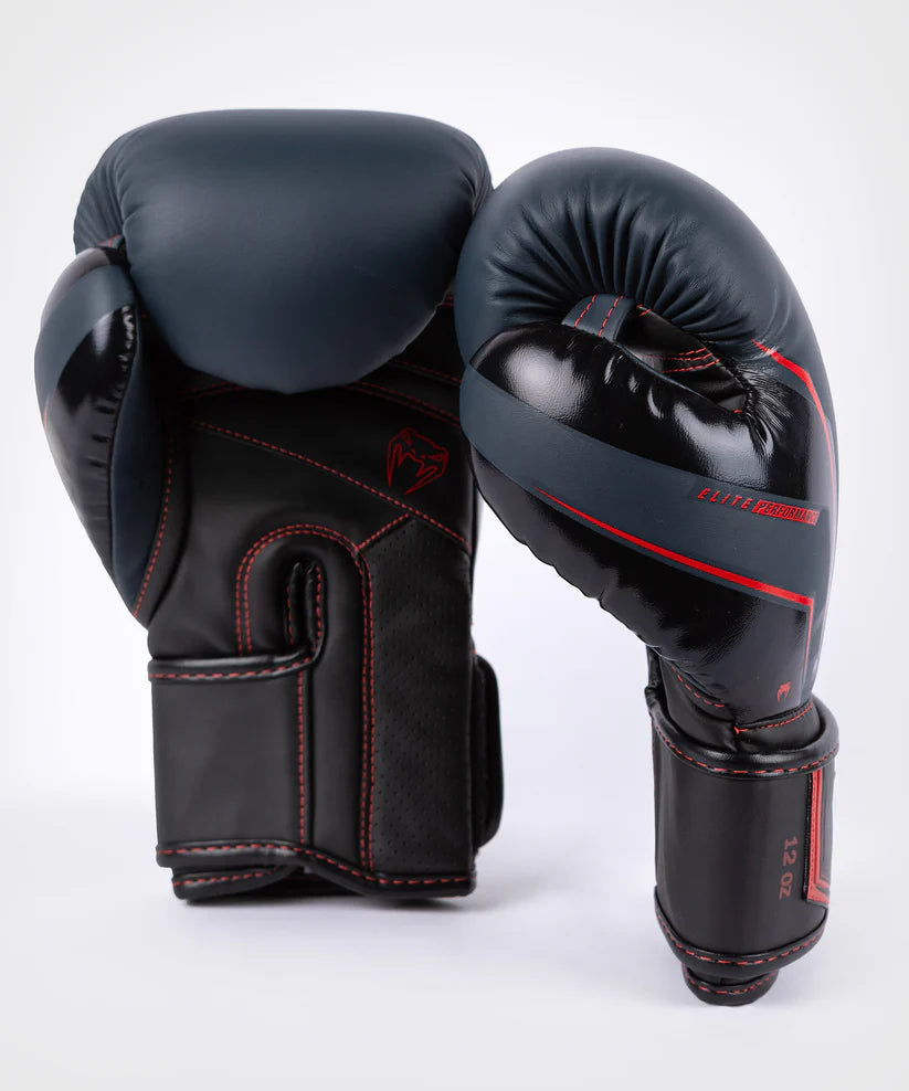 Guantes de boxeo Venum Elite Evo - Azul marino/negro/rojo