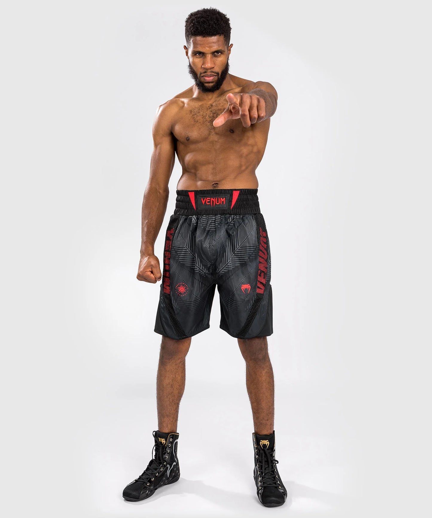 Shorts de Boxeo Venum Phantom - Negro/Rojo