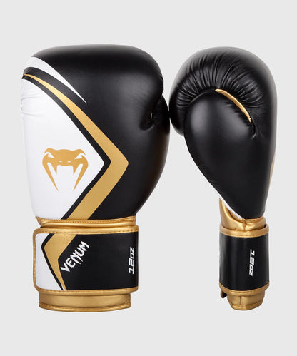 Guantes de Boxeo Venum Contender 2.0 - Negro/Blanco-Oro