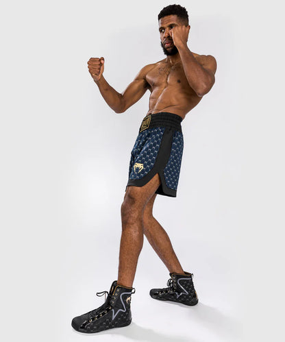 Pantalones cortos de boxeo Venum Monogram - Negro/Azul marino