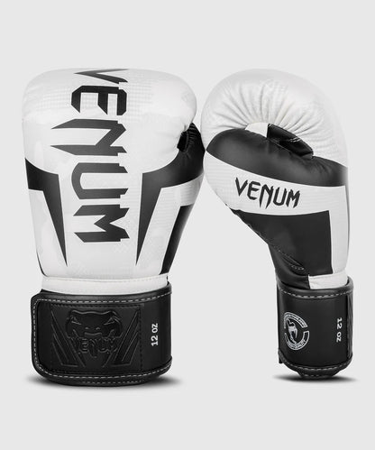 Venum Elite Boxing Gloves - White/Camo