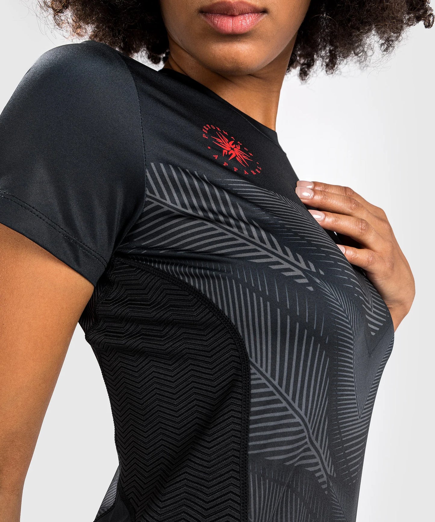 Camiseta Venum Phantom Dry Tech - Para Mujeres - Negro/Rojo