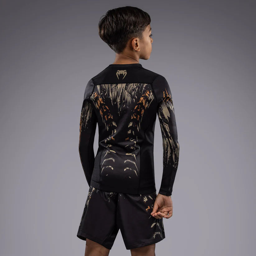 Venum Tiger Camiseta de manga larga para niños - Negro/Naranja neón