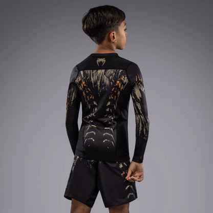 Venum Tiger Camiseta de manga larga para niños - Negro/Naranja neón