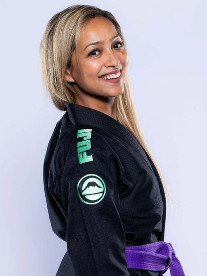 Kimono de BJJ Baseline 2.0 Slim Fit para mujer, color negro menta