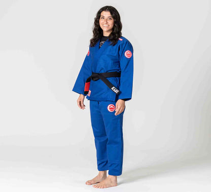 Kimono de BJJ azul para competición femenina