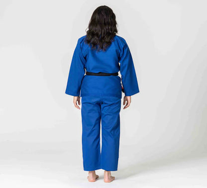 Kimono de BJJ azul para competición femenina