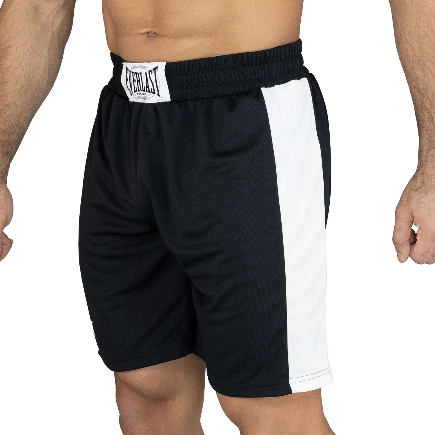 Boxing Shorts Men Poly Everlast Mesh Champ Bk M6