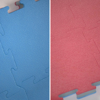 LÁMINAS DE TATAMI AZUL/ROJO REVERSIBLE DE 100CM X 100CM X 2,5CM DE ESPESOR