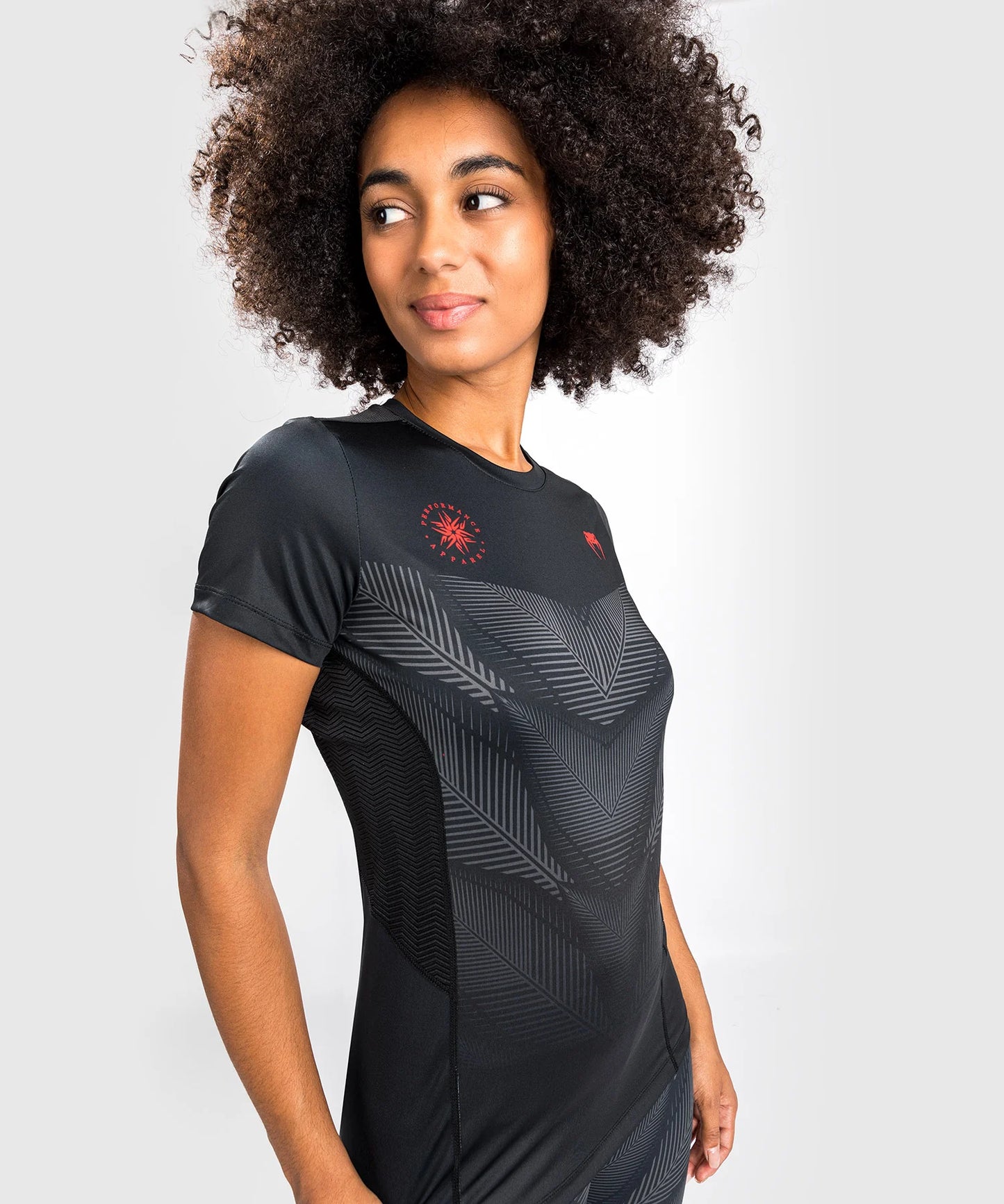 Camiseta Venum Phantom Dry Tech - Para Mujeres - Negro/Rojo