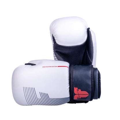 Guantes abiertos Fighter Pro Edition - blanco/negro