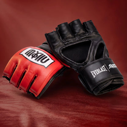 Guantes de MMA Everlast Street Fighter Ryu Negro y Rojo