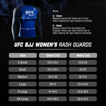 Rashguard manga larga para mujer de UFC BJJ