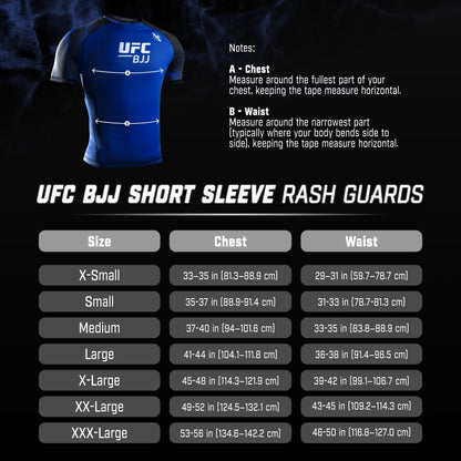 RASHGUARD de manga corta para hombre de UFC BJJ