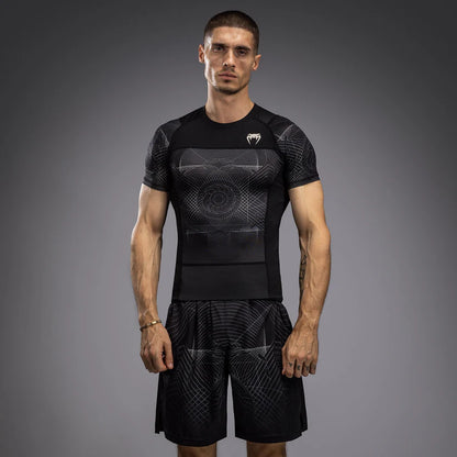 Camiseta de manga corta para hombre - Negro intenso/Arena desértica Venum G-Fit Air
