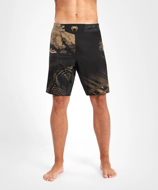 Pantalón corto de combate Venum Gorilla Jungle, color negro y arena