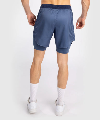 Pantalones cortos de combate Venum Attack para hombre, azul marino