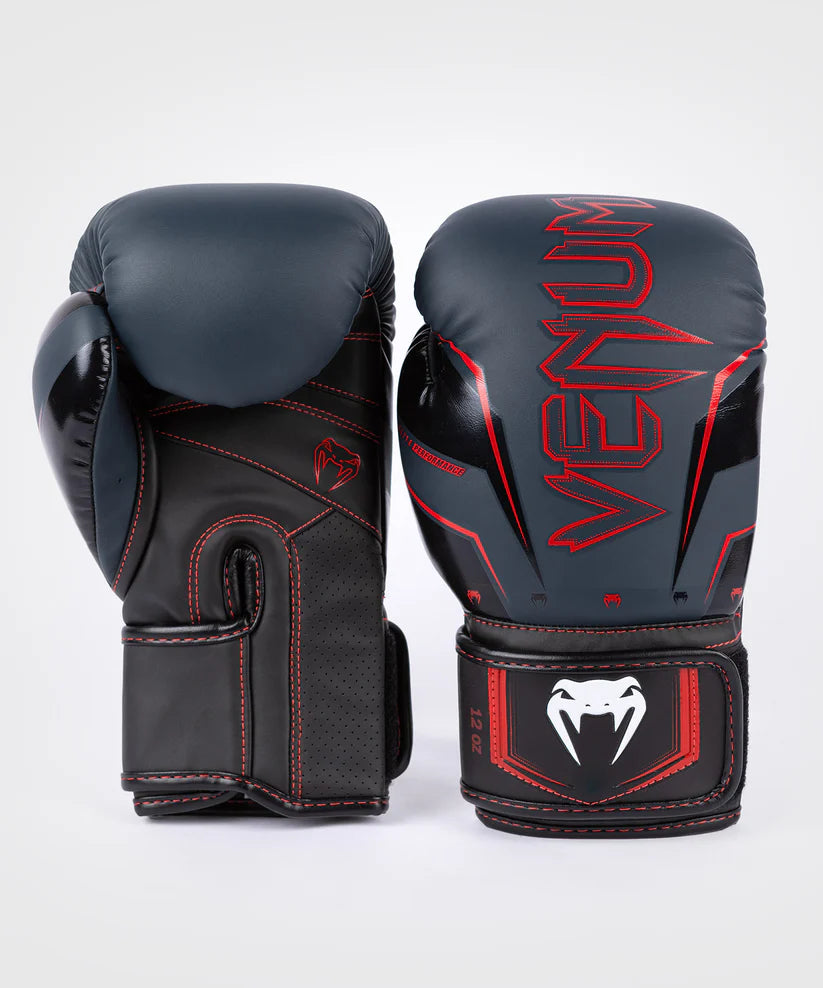 Guantes de boxeo Venum Elite Evo - Azul marino/negro/rojo