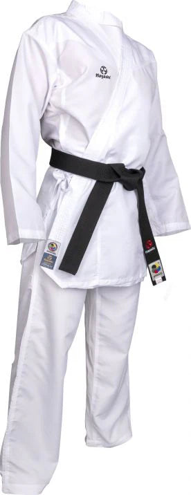 Hayashi Karate-gi blanco PREMIUM KUMITE 100 % poliéster ultraligero