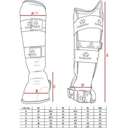 Protección para pies y espinillas Hayashi WKF