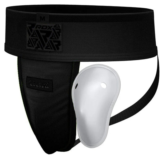 RDX Protector inguinal H1 con copa de gel negro