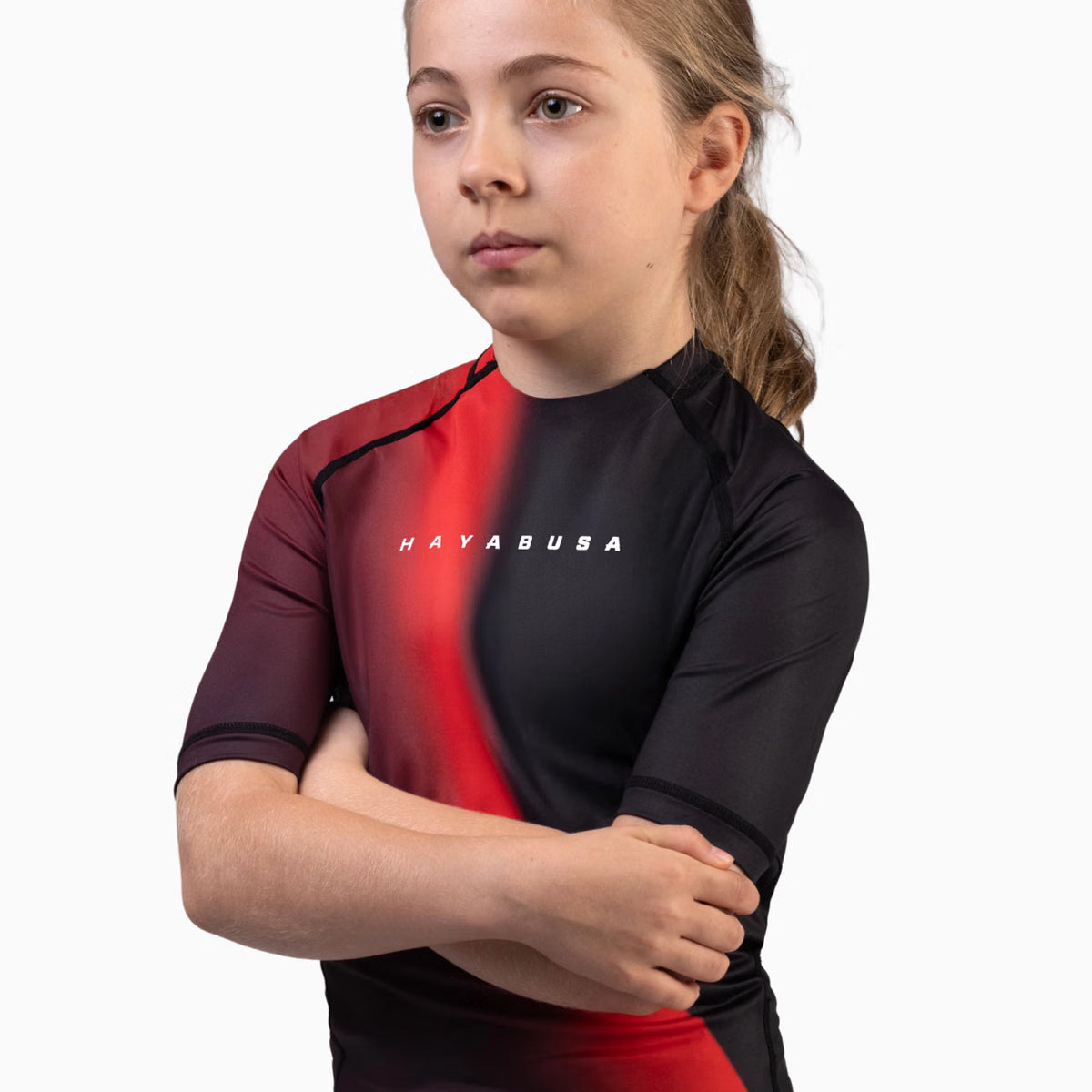 Kids Apex Nova Manga Corta Rash Guard Hayabusa