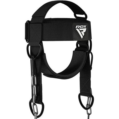 Arnés cervical RDX H2 para levantamiento de pesas y ejercicios de fortalecimiento.